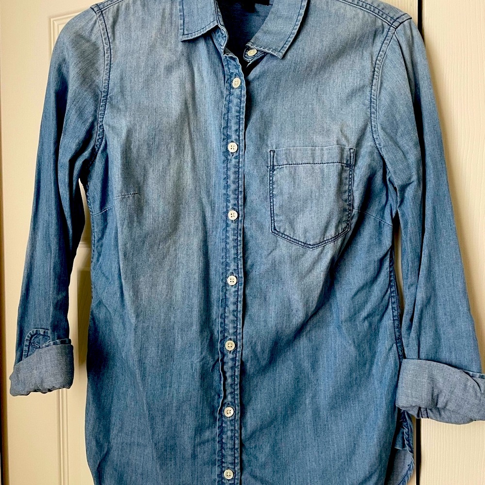 J. Crew Denim Blue Button Down Shirt